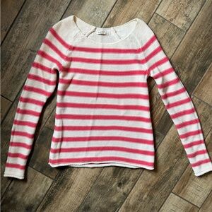 Old Navy Pink and Cream Striped Sweater